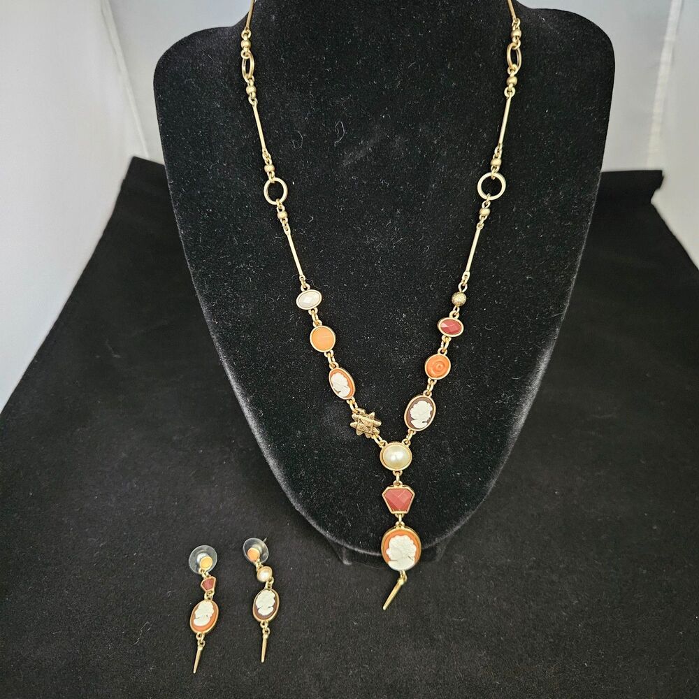 CAbi Cameo Necklace and Earrings Set 2206 and 2205